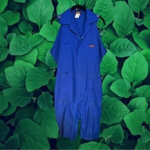 5 for $25🔥Vintage Parasuit Royal Blue Cut Off‎ Jumpsuit Size 40 Regular